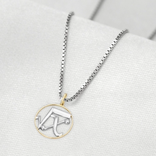 Corrente de Prata com Pingente de Formatura em Ouro 18k Profissão Matemática