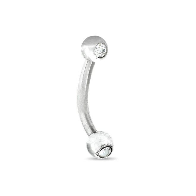 Piercing de Aço Com Esfera e Zircônia Cristal
