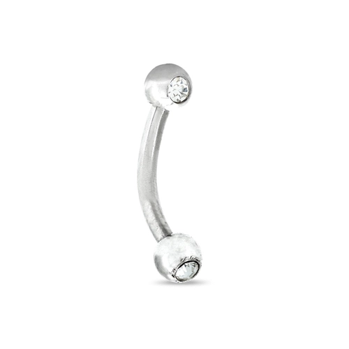 Piercing de Aço Com Esfera e Zircônia Cristal