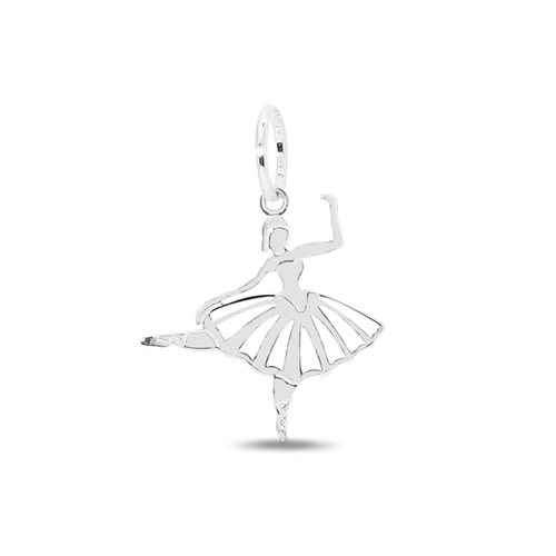 Pingente de Prata Bailarina Espelhada