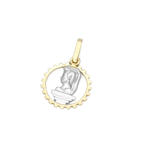 Pingente de Formatura Profissão Engenharia em Ouro Amarelo e Ouro Branco 18K P