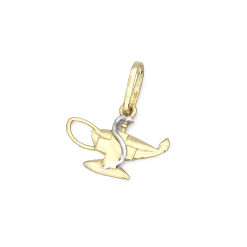 Pingente de Formatura Profissão Enfermagem em Ouro Amarelo e Ouro Branco 18K P