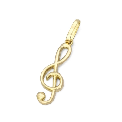 Pingente de Formatura Profissão Música em Ouro Amarelo 18K
