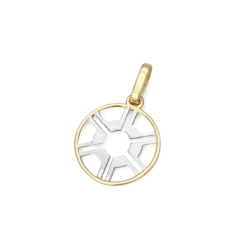 Pingente de Formatura Agronomia em Ouro Amarelo e Ouro Branco 18K P