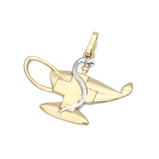 Pingente de Formatura Profissão Enfermagem em Ouro 18K Amarelo e Branco