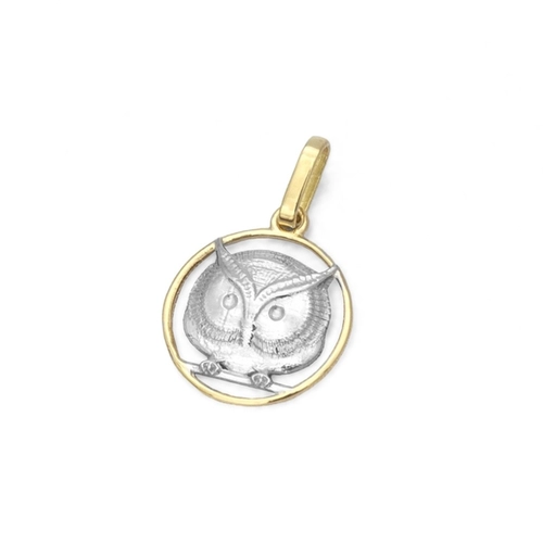 Pingente de Formatura Profissão Letras em Ouro Amarelo e Ouro Branco 18K P