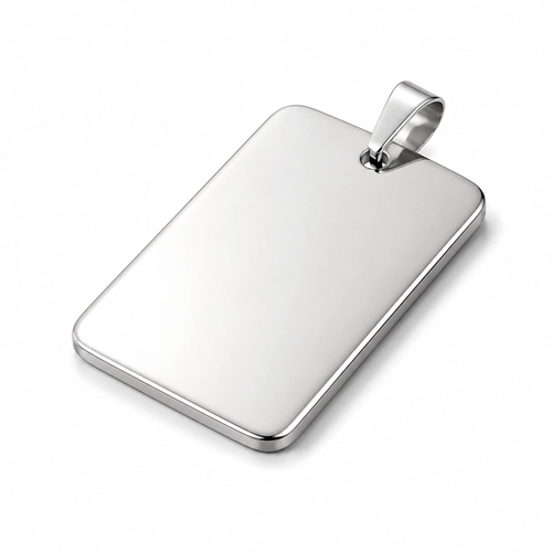 Pingente de Placa Lisa Retangular