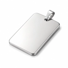 Pingente de Placa Lisa Retangular