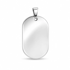 Pingente de Placa Lisa Oval