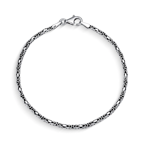 Pulseira de Prata Bali em Ponto Peruano