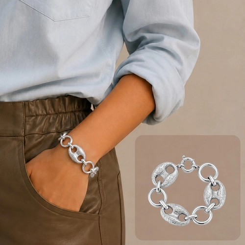 Pulseira Elos Orgânicos Trabalhados em Eletroformação