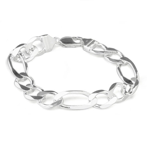 Pulseira de Prata Fígaro Flat