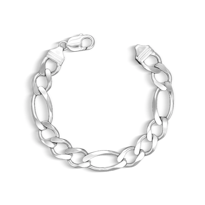 Pulseira de Prata Linha Italiana Fígaro