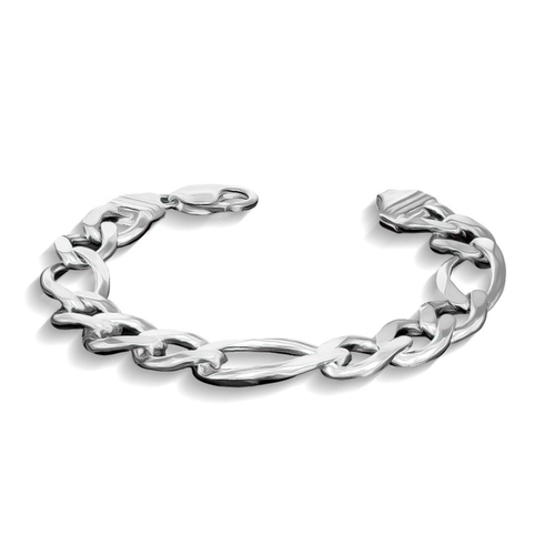 Pulseira de Prata Linha Italiana Fígaro