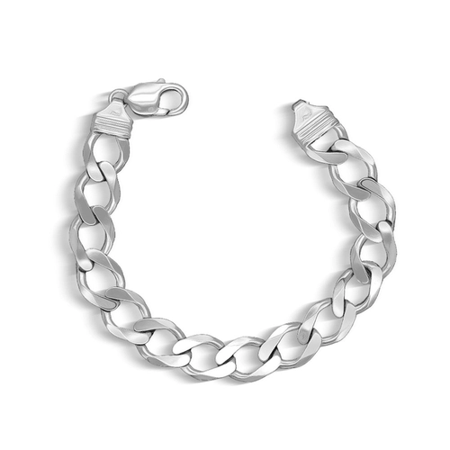 Pulseira de Prata Linha Italiana Gourmette