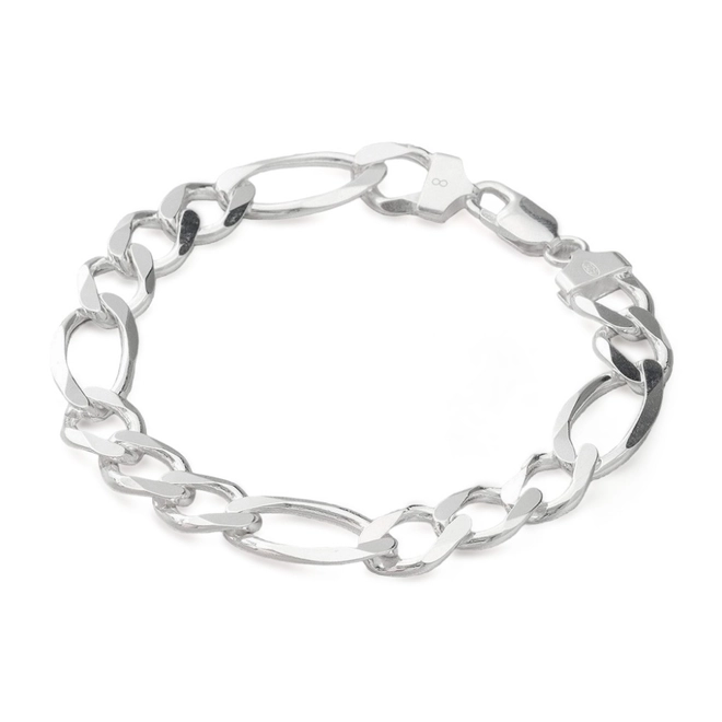 Pulseira de Prata Fígaro Flat