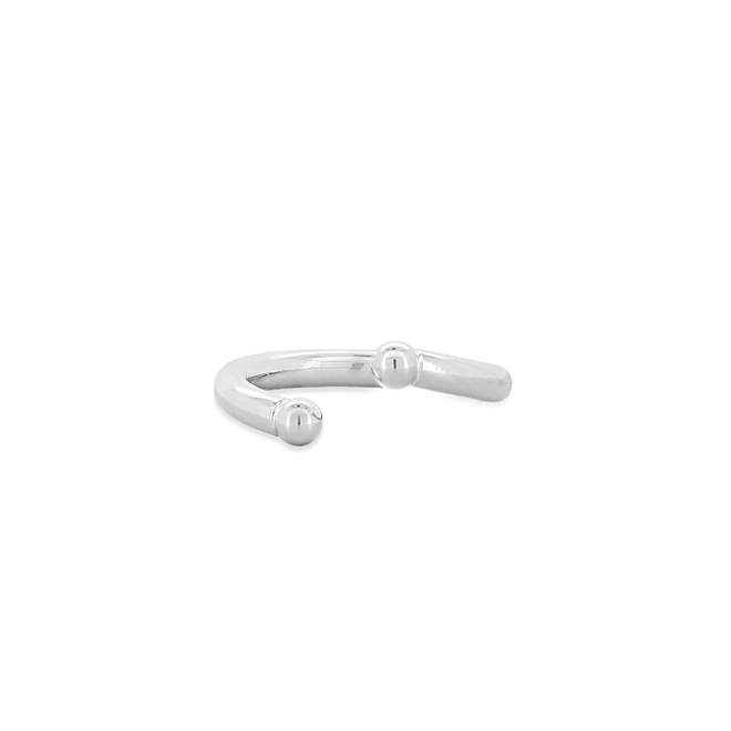 Brinco Ear Cuff De Prata Leve Argola Espelhada