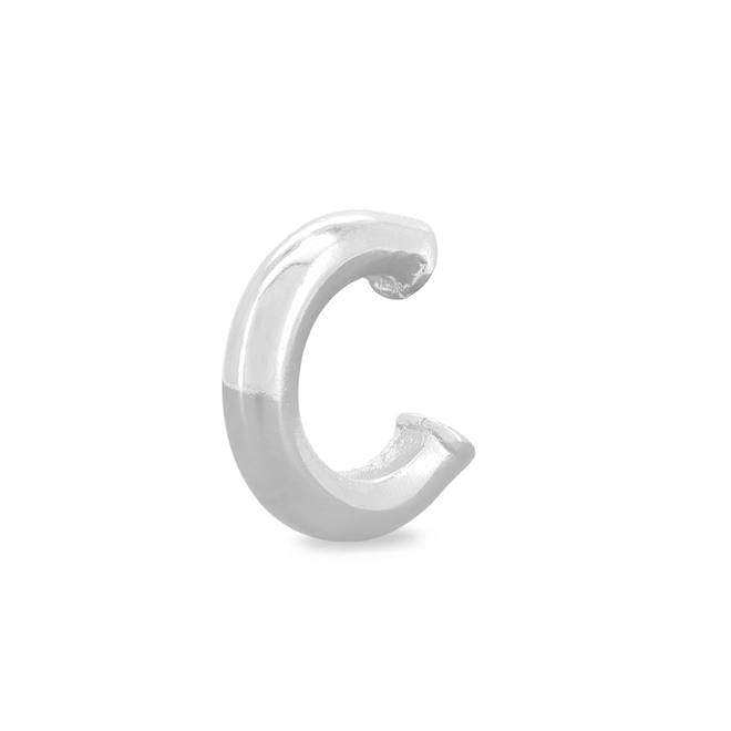 Brinco Ear Cuff De Prata Leve Argola Espelhada