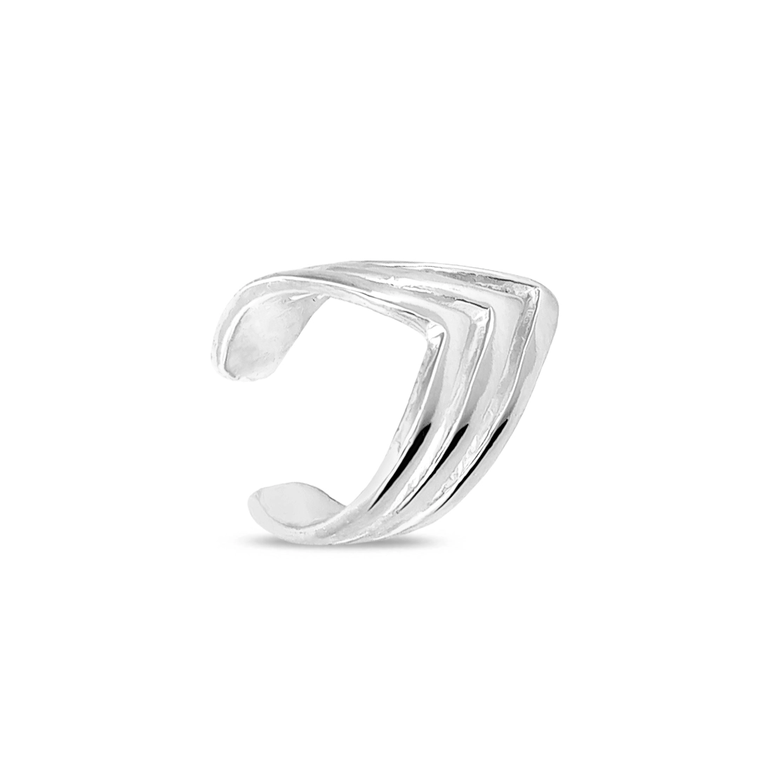 Brinco Ear Cuff  Vazado e Espelhado