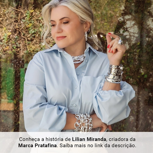 Pulseira com Elos Espelhados em Eletroformação
