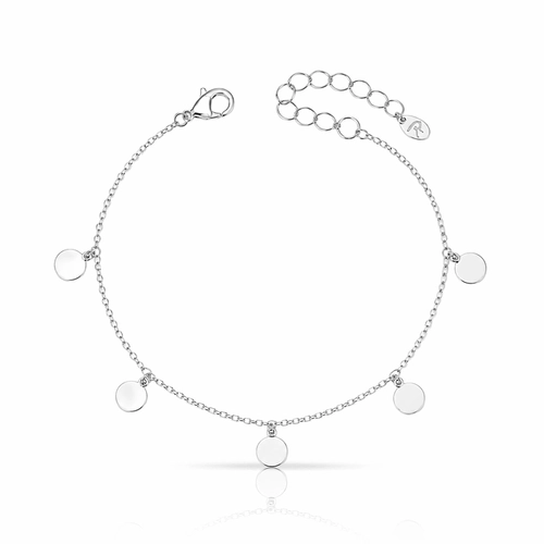 Pulseira Com Berloques de Chapa Espelhada