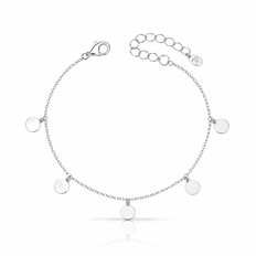 Pulseira Com Berloques de Chapa Espelhada