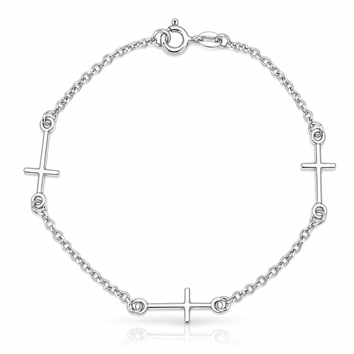 Pulseira com Cruz Espelhada