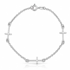 Pulseira com Cruz Espelhada