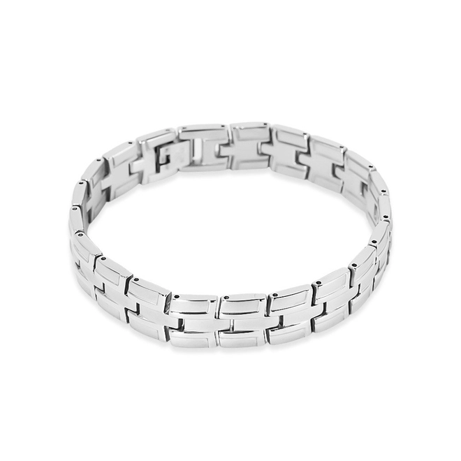 Pulseira com Elos Foscos e Lisos