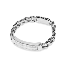 Pulseira Placa com Zircônia Cristal