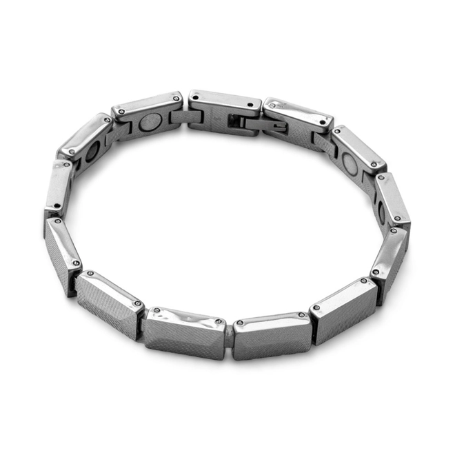 Pulseira de Tungstênio com Elos Lisos