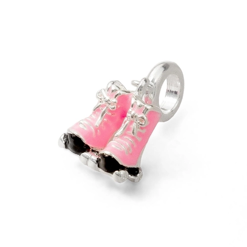 Berloque de Prata Leve Symbol Kids Patins Rosa