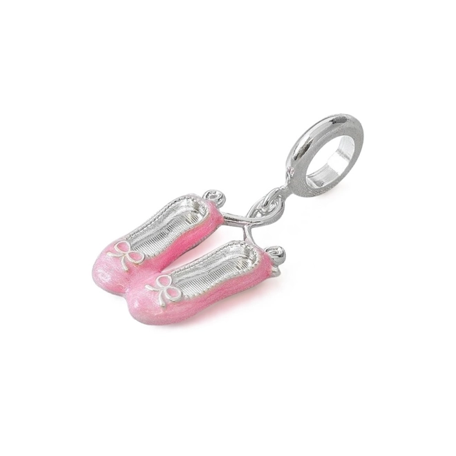 Berloque de Prata Leve Symbol Kids Sapatilha Rosa