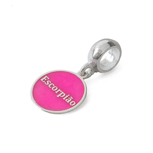 Berloque de Prata Colors com Signo de Escorpião