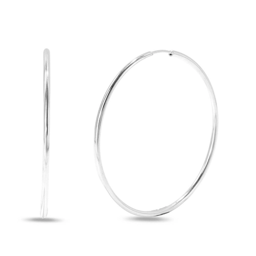 Brinco de Prata Argola Fio Roliço