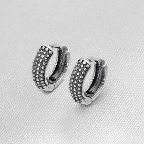 Brinco de Prata Argola Clic Envelhecido