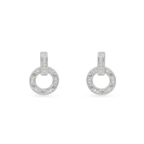 Brinco Círculo com Zircônias Cristal
