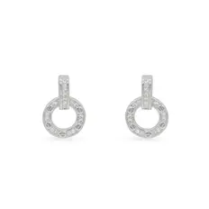 Brinco Círculo com Zircônias Cristal