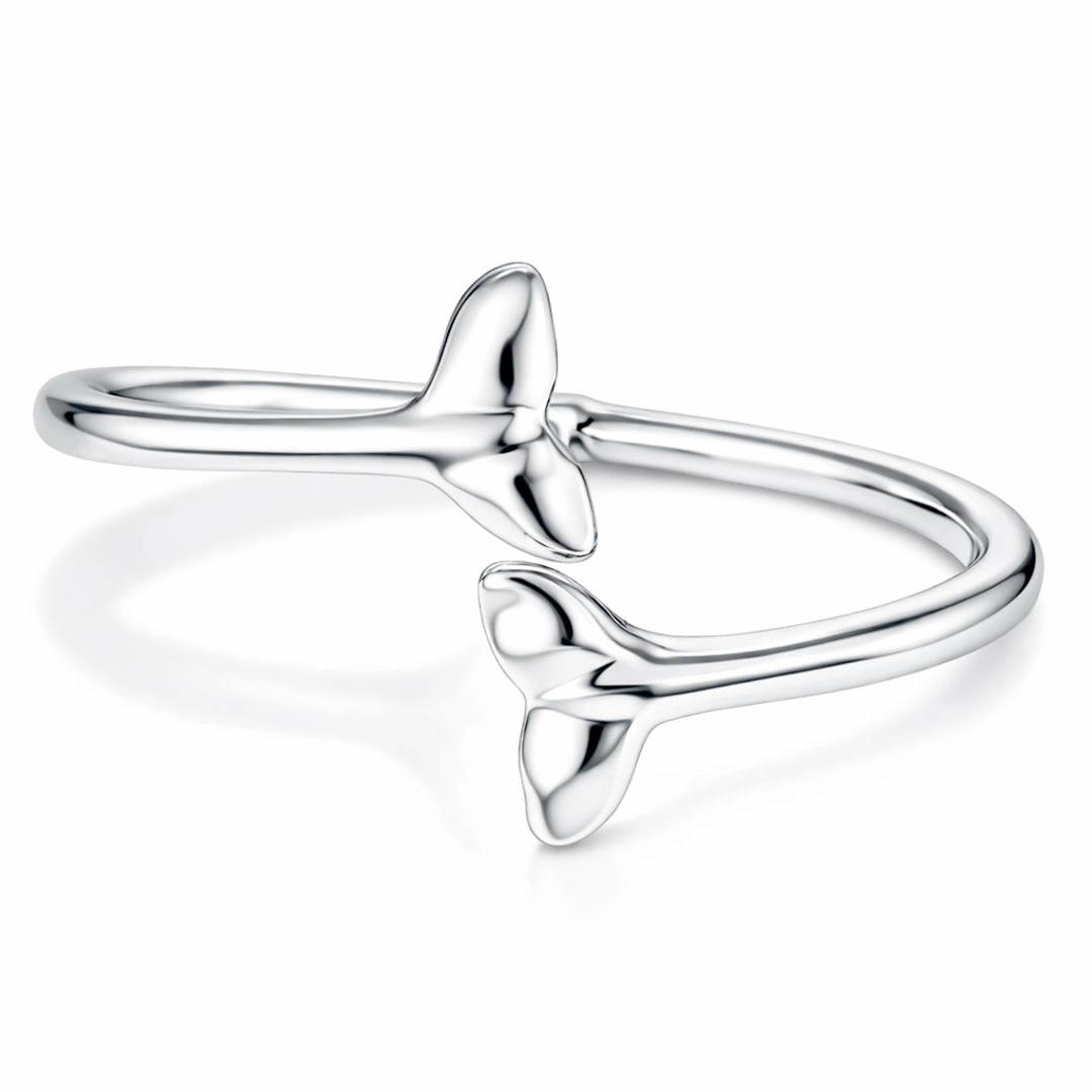 Bracelete Articulado com Cauda de Baleia Espelhada