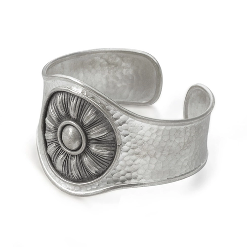 Bracelete de Prata Estilo Bali Martelado Trabalhado