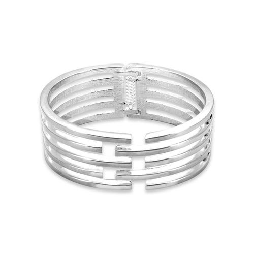 Bracelete de Prata Leve Cinco Fios Articulado