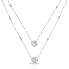 Gargantilha Blend Collection Dupla com Zircônias Cristal