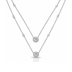 Gargantilha Blend Collection Dupla com Zircônias Cristal