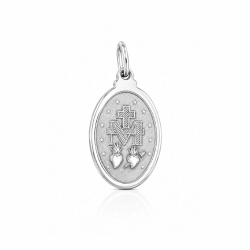Pingente Medalha Oval com Nossa Senhora das Graças