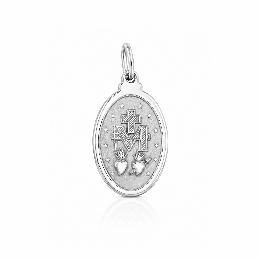 Pingente Medalha Oval com Nossa Senhora das Graças