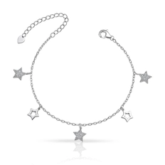 Pulseira de Estrelas com Zircônias Cristal