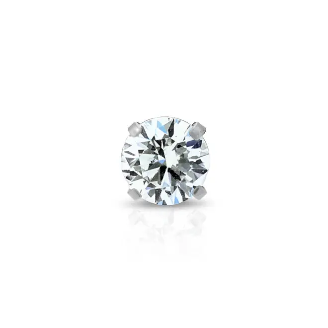 Piercing de Orelha com Zircônia Cristal