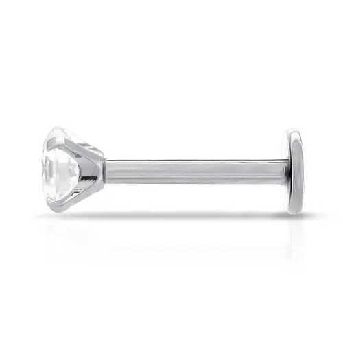 Piercing de Orelha com Zircônia Cristal