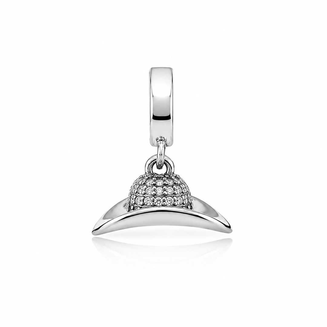 Berloque Balanço com Chapéu e Zircônia Cristal