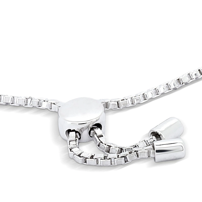 Pulseira de Prata 925 com Pedra Natural Topázio Celeste Cristal